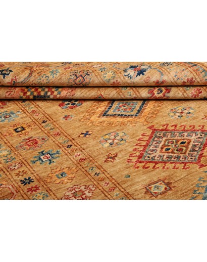 Tappeto Kazak Fine Pakistan arancione bianco 149x205