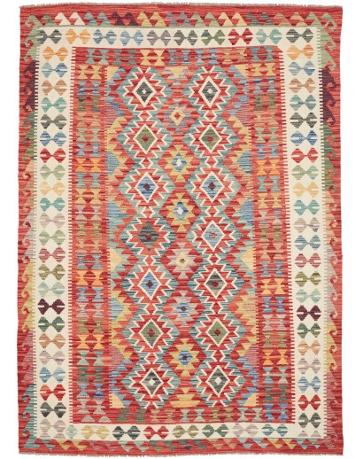 Tappeto Kilim Afghanistan marrone grigio 171x242