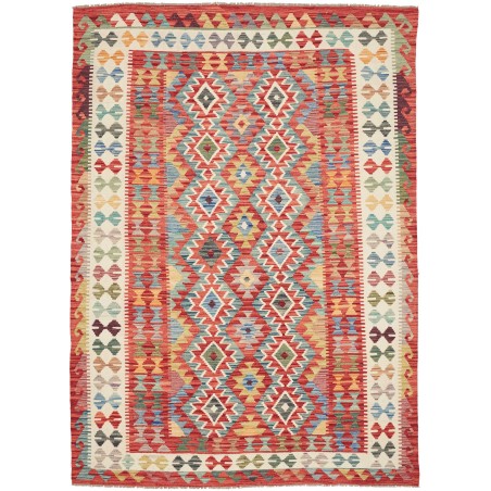 Tappeto Kilim Afghanistan marrone grigio 171x242