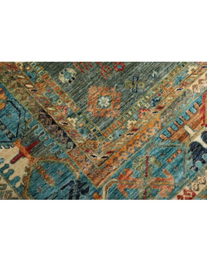 Tappeto Tribal Pakistan azzurro marrone 253x295