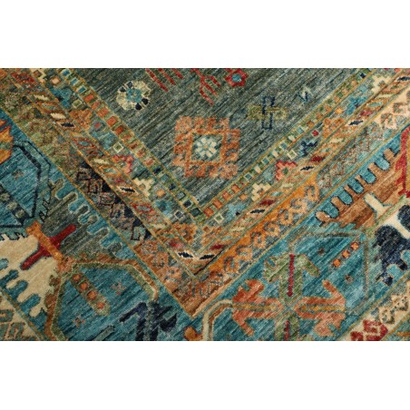 Tappeto Tribal Pakistan azzurro marrone 253x295