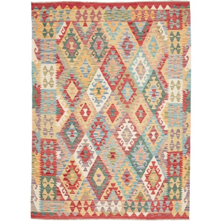 Tappeto Kilim Afghanistan marrone rosso 174x223