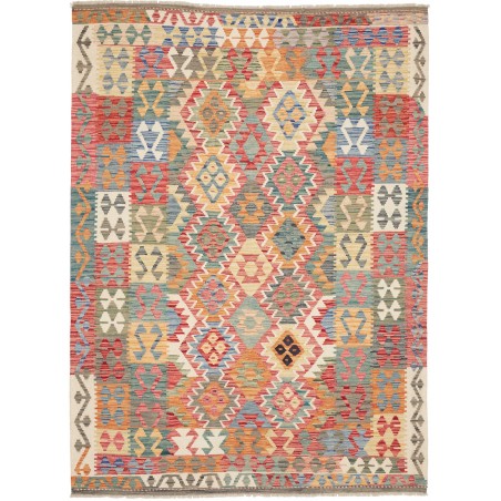 Tappeto Kilim Afghanistan marrone giallo 171x237