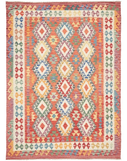 Tappeto Kilim Afghanistan marrone azzurro 177x245