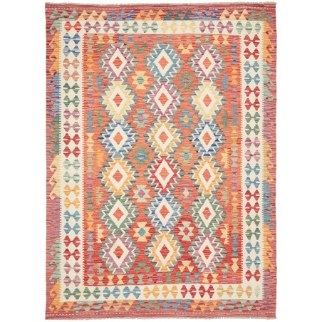 Tappeto Kilim Afghanistan marrone azzurro 177x245