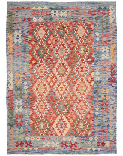 Tappeto Kilim Afghanistan marrone grigio 173x241