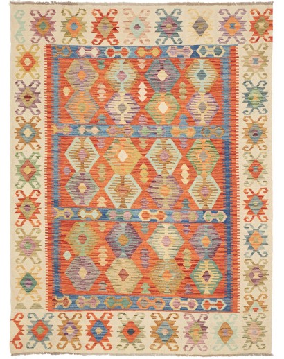 Tappeto Kilim Afghanistan marrone azzurro 178x243