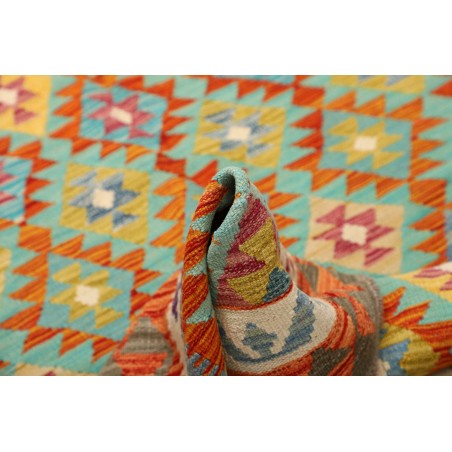 Tappeto Kilim Afghanistan bianco arancione 156x198