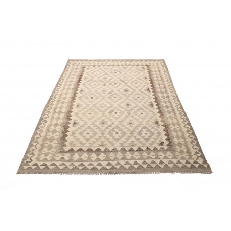 Tappeto Kilim Afghanistan beige bianco 154x210