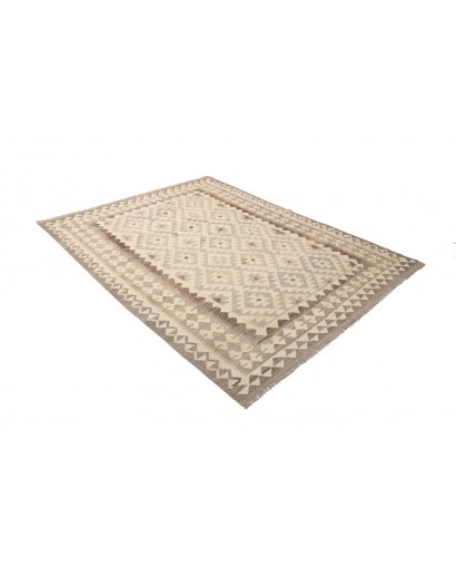 Tappeto Kilim Afghanistan beige bianco 154x210