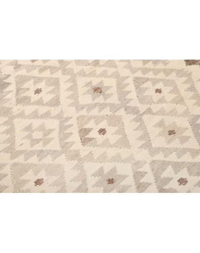 Tappeto Kilim Afghanistan beige bianco 154x210