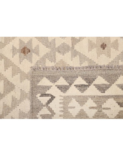 Tappeto Kilim Afghanistan beige bianco 154x210