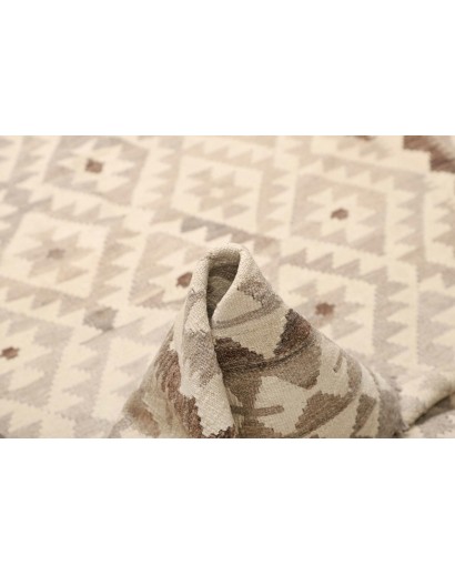 Tappeto Kilim Afghanistan beige bianco 154x210