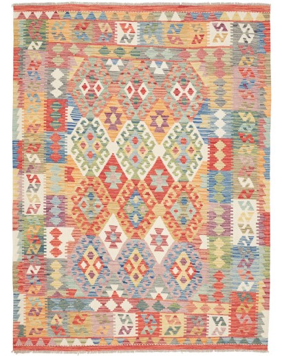 Tappeto Kilim Afghanistan marrone bianco 177x239