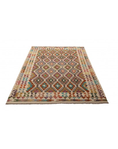 Tappeto Kilim Afghanistan marrone 150x196