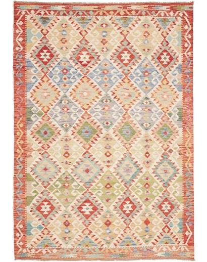 Tappeto Kilim Afghanistan beige marrone 173x244