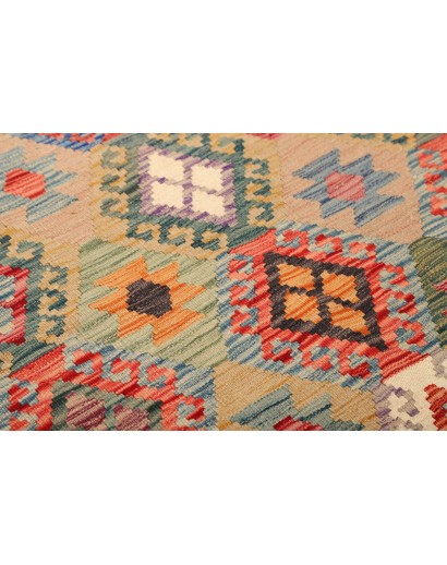 Tappeto Kilim Afghanistan marrone bianco 153x195