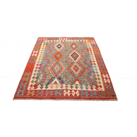 Tappeto Kilim Afghanistan marrone rosso 156x192