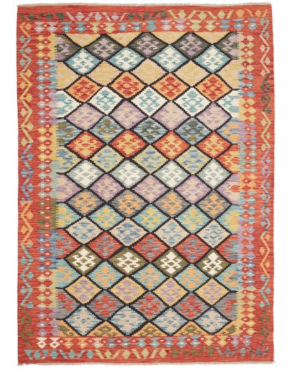 Tappeto Kilim Afghanistan marrone grigio 177x244