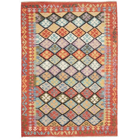 Tappeto Kilim Afghanistan marrone grigio 177x244