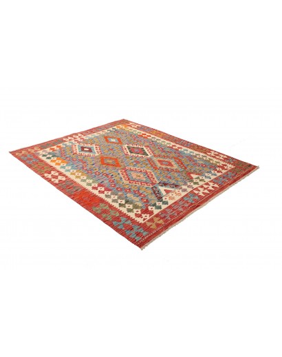 Tappeto Kilim Afghanistan marrone rosso 156x192