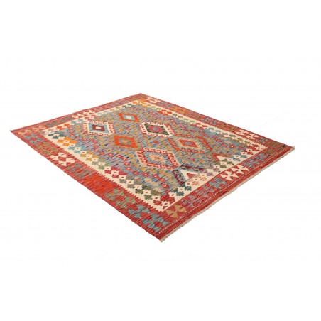 Tappeto Kilim Afghanistan marrone rosso 156x192
