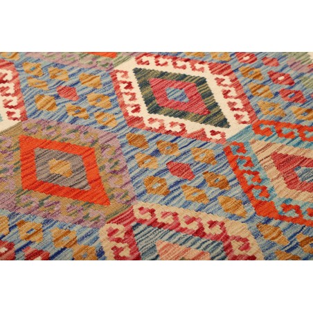 Tappeto Kilim Afghanistan marrone rosso 156x192