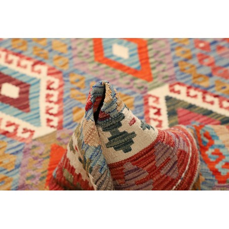 Tappeto Kilim Afghanistan marrone rosso 156x192
