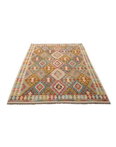 Tappeto Kilim Afghanistan marrone 154x201