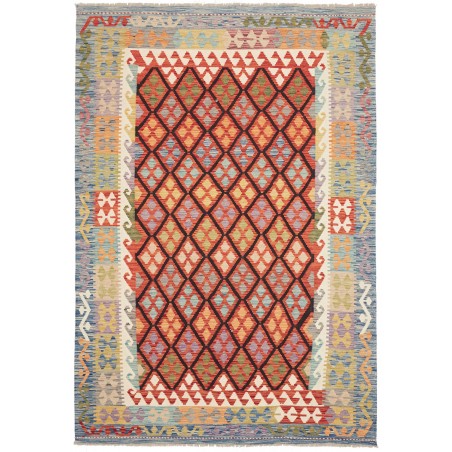 Tappeto Kilim Afghanistan marrone bianco 173x248