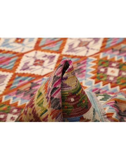 Tappeto Kilim Afghanistan azzurro 157x207