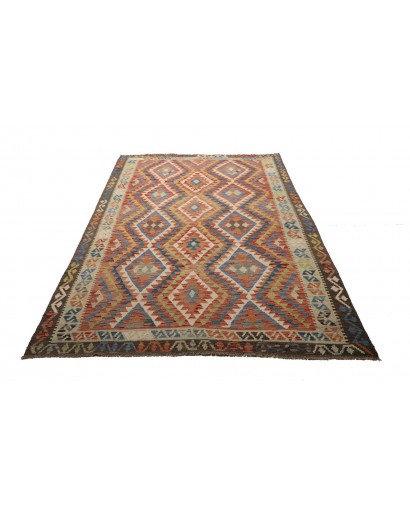 Tappeto Kilim Afghanistan bianco beige 175x258