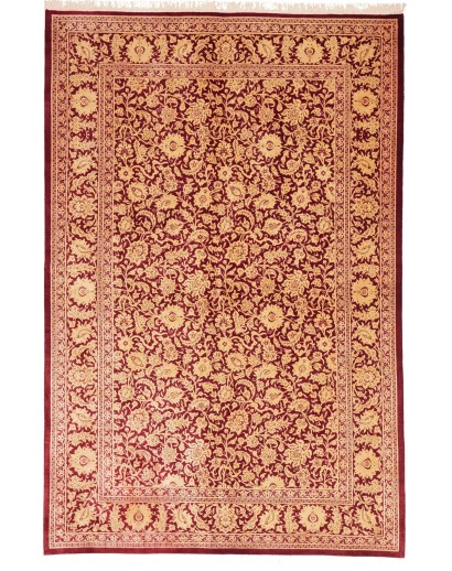 Tappeto Ghom seta Persia marrone 129x194