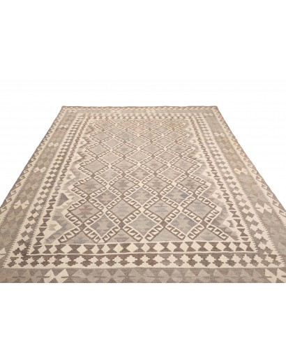 Tappeto Kilim Afghanistan azzurro bianco 209x293