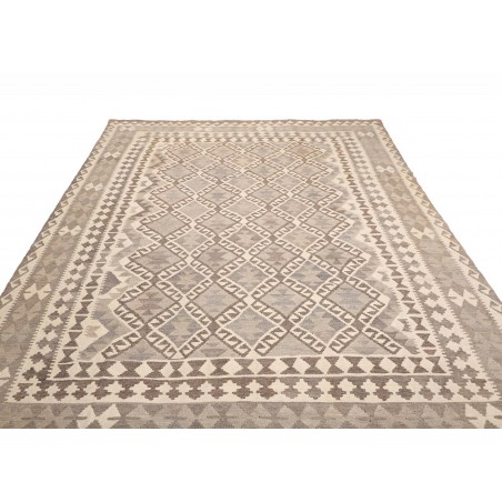 Tappeto Kilim Afghanistan azzurro bianco 209x293