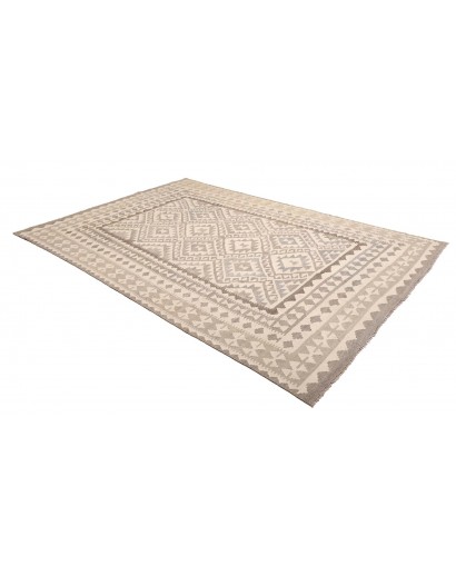Tappeto Kilim Afghanistan beige bianco 198x296