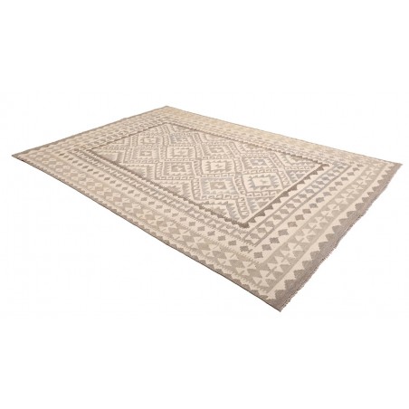 Tappeto Kilim Afghanistan beige bianco 198x296