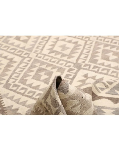 Tappeto Kilim Afghanistan beige bianco 198x296