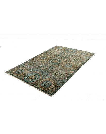 Tappeto Mamlouk Pakistan azzurro verde 121x186