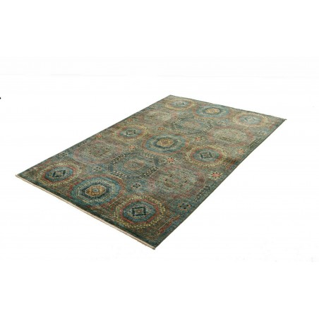 Tappeto Mamlouk Pakistan azzurro verde 121x186