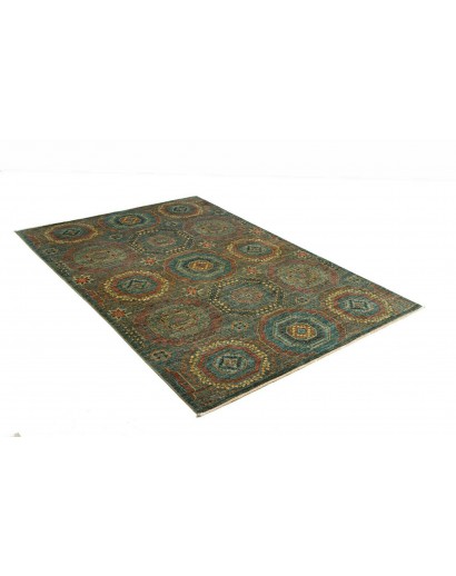 Tappeto Mamlouk Pakistan azzurro verde 121x186