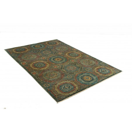 Tappeto Mamlouk Pakistan azzurro verde 121x186