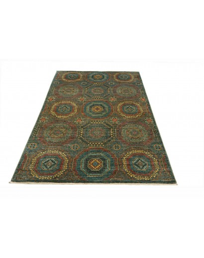 Tappeto Mamlouk Pakistan azzurro verde 121x186