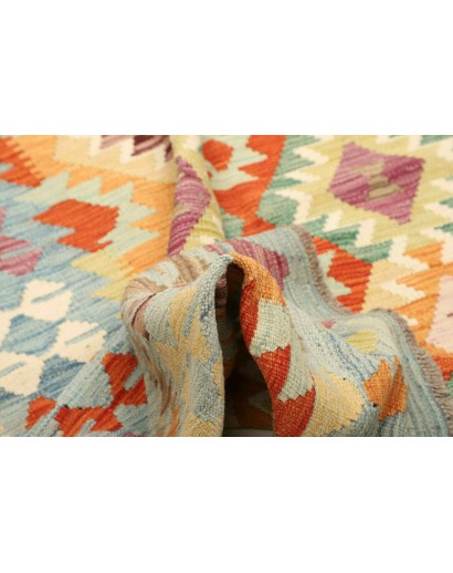 Tappeto Kilim Afghanistan beige marrone 147x206