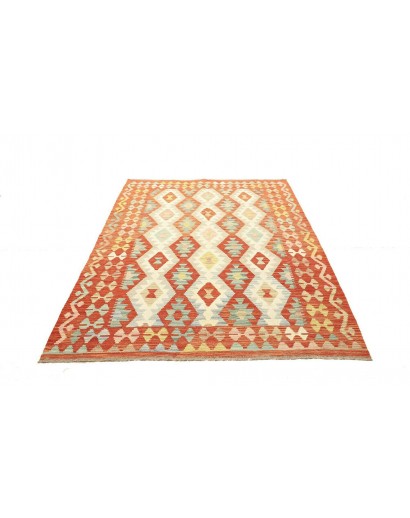 Tappeto Kilim Afghanistan marrone arancione 152x198