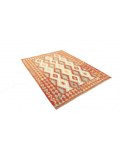 Tappeto Kilim Afghanistan marrone arancione 152x198
