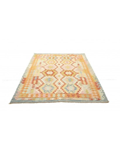 Tappeto Kilim Afghanistan beige arancione 153x196