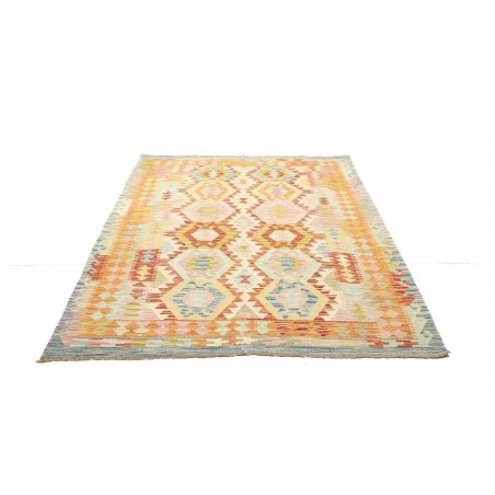 Tappeto Kilim Afghanistan beige arancione 153x196