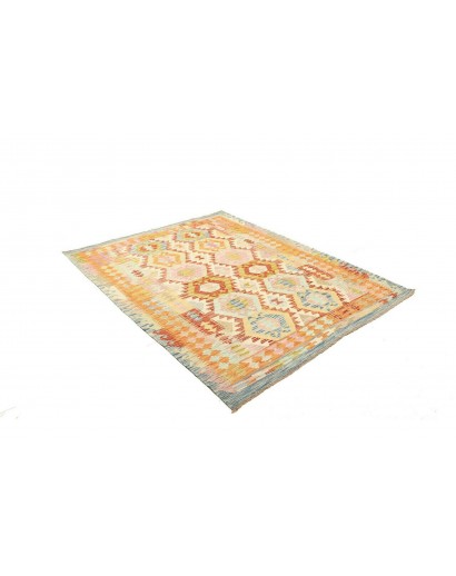 Tappeto Kilim Afghanistan beige arancione 153x196