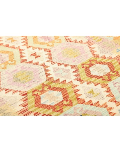 Tappeto Kilim Afghanistan beige arancione 153x196